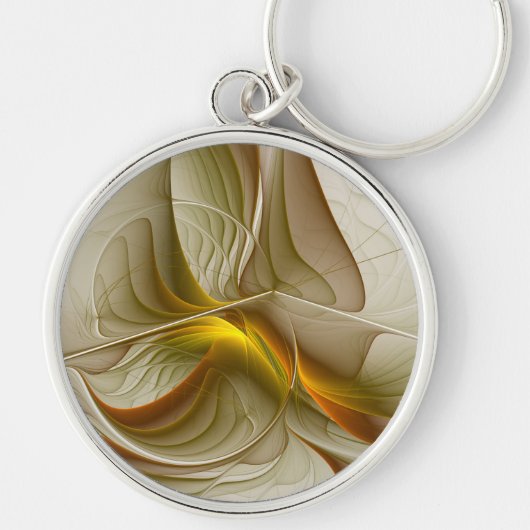 Kleuren van edele metalen, Abstracte fractale kuns Sleutelhanger (Voorkant)
