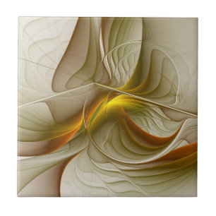 Kleuren van edele metalen, abstracte fractale kuns tegeltje