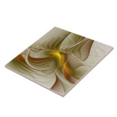 Kleuren van edele metalen, Abstracte fractale kuns Tegeltje (Zijkant)