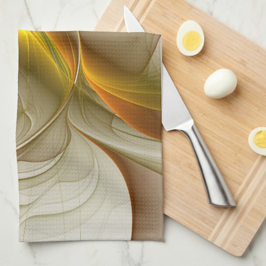 Kleuren van edele metalen, Abstracte fractale kuns Theedoek (Quarter Fold)