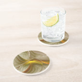 Kleuren van edele metalen, Abstracte fractale kuns Zandsteen Onderzetter (Zijkant)