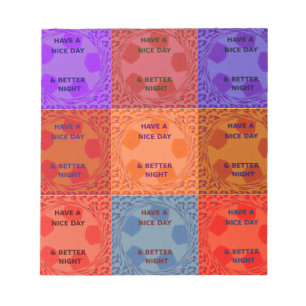 Kleuren van een fijne dag hebben notitieblok