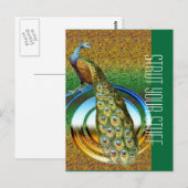 Kleuren van een pekock briefkaart (Voorkant / Achterkant)