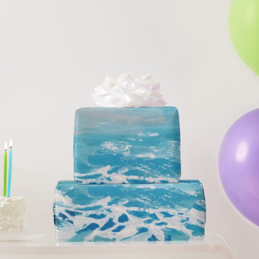 Kleuren van geverfd water cadeaupapier (Feestgeschenken)