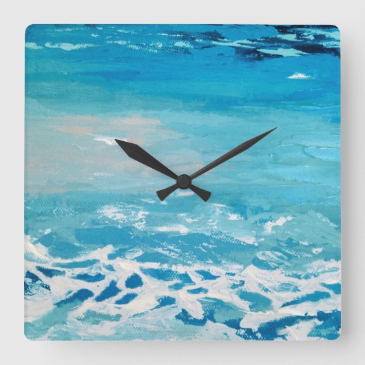 Kleuren van geverfd water vierkante klok (Voorkant)