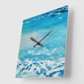 Kleuren van geverfd water vierkante klok (Hoek)