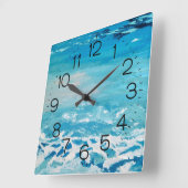 Kleuren van geverfd water vierkante klok (Hoek)