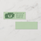 Kleuren van Green Retro Film Camera Visitekaartje (Voorkant / Achterkant)