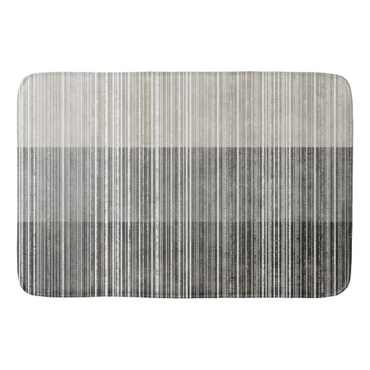 Kleuren van grijs gestreept patroon badmat (Voorkant)