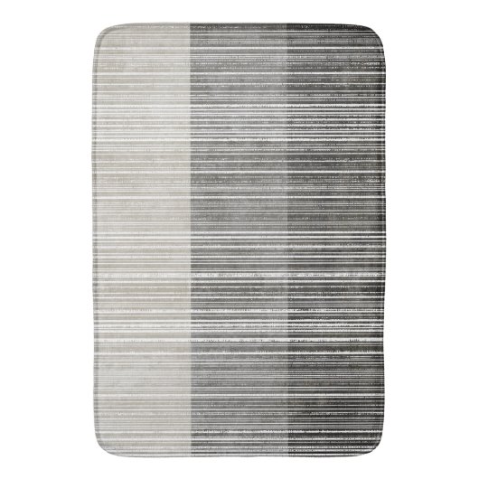 Kleuren van grijs gestreept patroon badmat (Voorkant Verticaal)