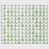 Kleuren van Groen Abstract Retro Driehoek Patroon Cadeaupapier (Vlak)