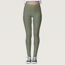 Kleuren van Groen/Blauw Graphic Pattern Leggings