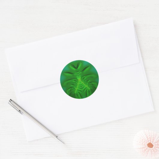 Kleuren van Groen ~ Classic Round Sticker (Envelop)