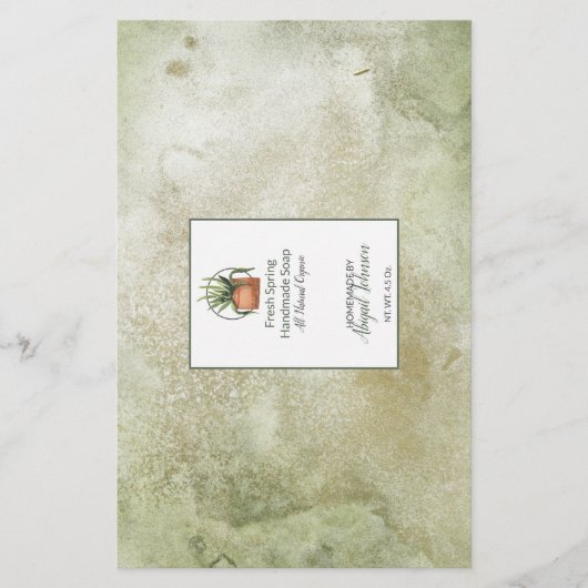 Kleuren van Groen 🌿 Waterverf Zeep Wrap Papier (Voorkant)