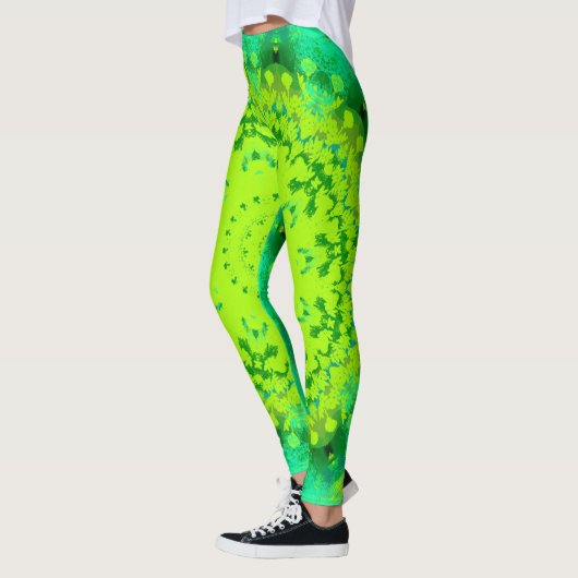 Kleuren van groene mandala Abstract Leggings (Links)