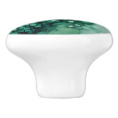 Kleuren van groene Waterverf Checkerboard Pleinen Keramische Knop (Zijkant)