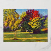 Kleuren van Herfst Folie Holiday Post Kaart (Voorkant)