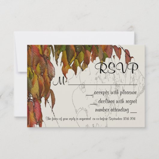 Kleuren van herfst-RSVP RSVP Kaartje (Voorkant)