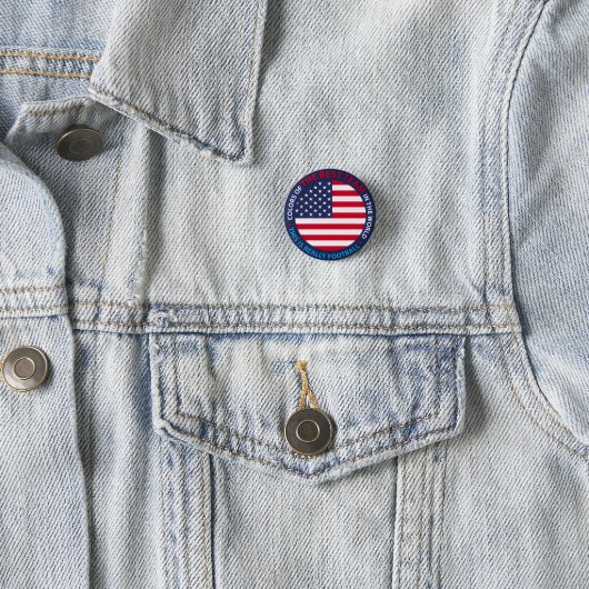 Kleuren van het beste team ter wereld ronde button 3,2 cm (In situ)