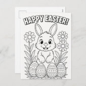 Kleuren van het Briefkaart – leuk voor kinderen en (Voorkant / Achterkant)