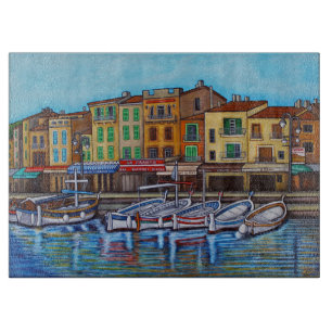 Kleuren van het decoratief glazen snijvlak van het snijplank