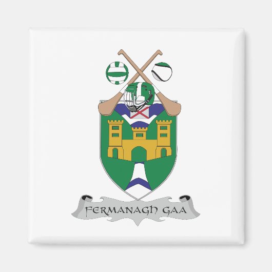 Kleuren van het GAA-team voor County Fermanagement Magneet (Voorkant)