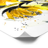 Kleuren van het Jaar Moderne Waterverf Floral Poster (Hoek)