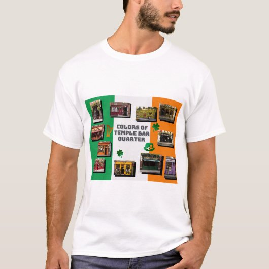 Kleuren van het kwartier van de tempelbar in Dubli T-shirt (Voorkant)