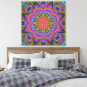 Kleuren van het Leven, moderne abstracte wallart Canvas Afdruk (Insitu (Slaapkamer))