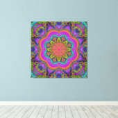 Kleuren van het Leven, moderne abstracte wallart Canvas Afdruk (Insitu (Houten vloer))