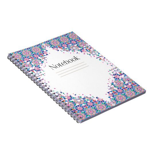 Kleuren van het Oosten - Mozaïek Patroon Notitiebo Notitieboek (Rechterzijde)