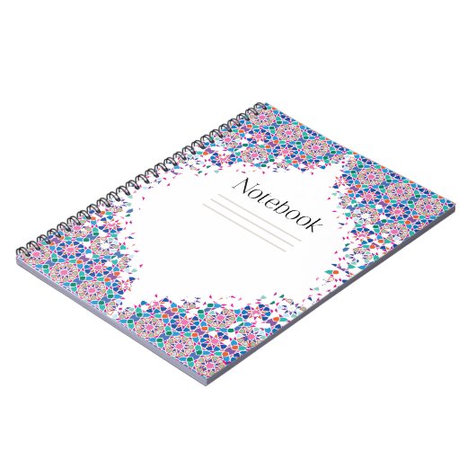 Kleuren van het Oosten - Mozaïek Patroon Notitiebo Notitieboek (Linkerzijde)