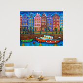 Kleuren van het Poster van Amsterdam Afdruk door L (Keuken)