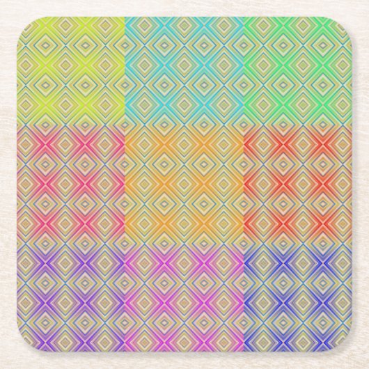 Kleuren van het radionavigatie-alternatief diamant kartonnen onderzetters (Voorkant)