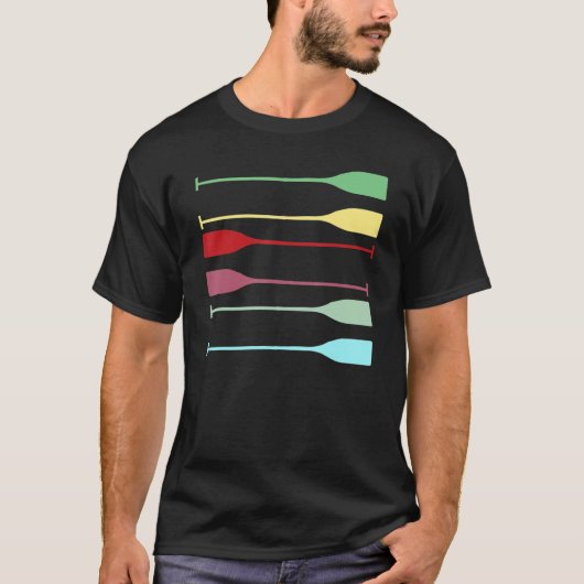  kleuren van het roeiteam t-shirt (Voorkant)
