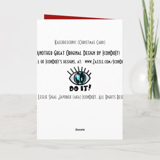 Kleuren van het seizoen feestdagen kaart (Achterkant)