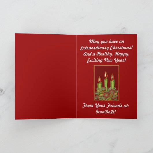 Kleuren van het seizoen feestdagen kaart (Binnen)