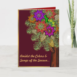 Kleuren van het seizoen feestdagen kaart