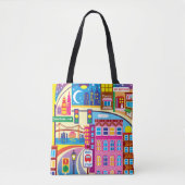 Kleuren van het stadsbeeld tote bag (Voorkant)