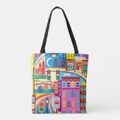 Kleuren van het stadsbeeld tote bag (Achterkant)