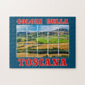 "Kleuren van het Toscane" landschap. Palette Tile  Legpuzzel (Horizontaal)