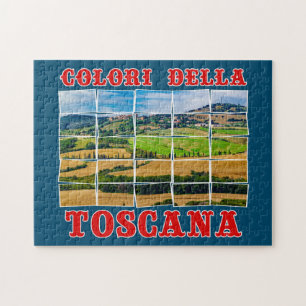 "Kleuren van het Toscane" landschap. Palette Tile  Legpuzzel