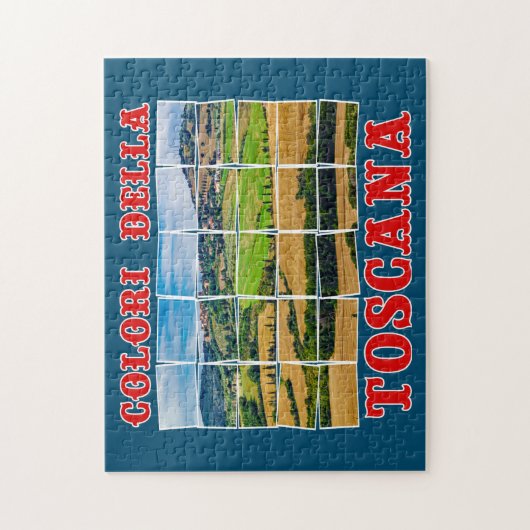 "Kleuren van het Toscane" landschap. Palette Tile  Legpuzzel (Verticaal)