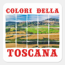 "Kleuren van het Toscane" landschap. Palette Tile