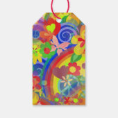 Kleuren van het ventilatorvermogen + jouw tekst cadeaulabel (Achterkant)