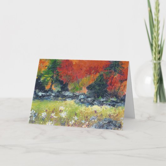 Kleuren van het Wenskaart van de Herfst door Kaart (Voorkant)