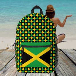 Kleuren van Jamaica rugzak, Jamaicaanse Vlag Bedrukte Rugzak