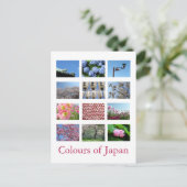 Kleuren van Japan (blauw/wit/roze) Briefkaart (Staand voorkant)