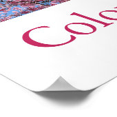 Kleuren van Japan (blauw/wit/roze) Poster (Hoek)