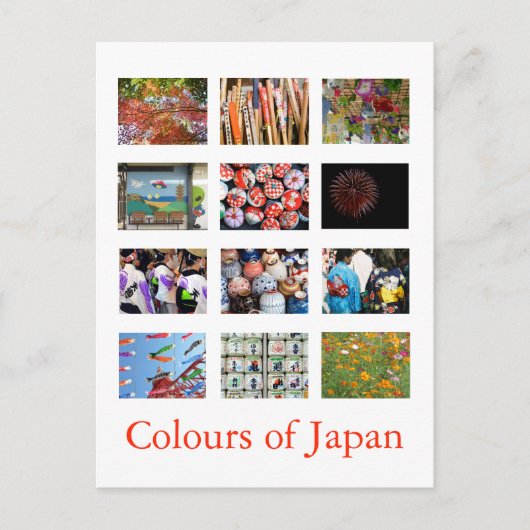 Kleuren van Japan (kleurrijk) Briefkaart (Voorkant)